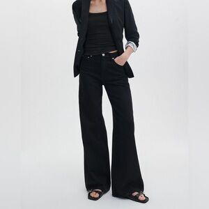 NWT Rag & Bone Featherweight Logan Mid-Rise Wide-Leg Jeans